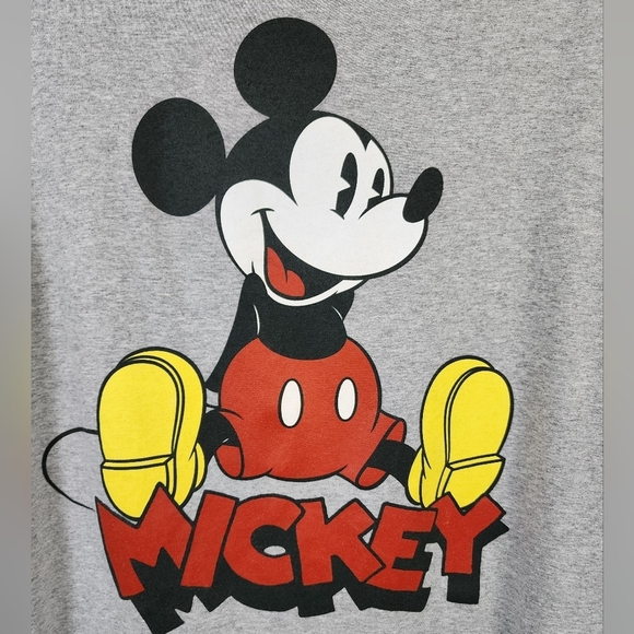 Disney Mickey Mouse Men's Gray Classic Mouse Graphic T-Shirt Short Sleeve, sz MD - Picture 4 of 9